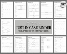Load image into Gallery viewer, Just in Case Binder | The Ultimate Emergency Binder for your Household! In case of emergency, what if, in case of death &amp; end of life planner
