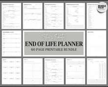 Load image into Gallery viewer, End of Life Planner Printable Bundle | With Medical, Death, Estate, Funeral planning, Emergency Binder | Prepare just in case, What if binder &amp; Household planner
