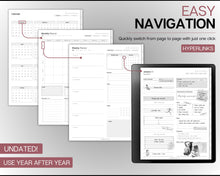 Load image into Gallery viewer, Kindle Scribe UNDATED Daily Planner | Includes Kindle Scribe templates, Weekly &amp; Monthly Planner, Undated Planner, Kindle Planner &amp; Digital Journal
