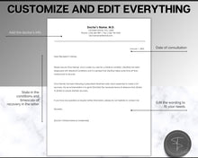 Load image into Gallery viewer, Editable Doctors Excuse Note | Editable Template for Fake Doctors Note, Medical Note for Work, School &amp; Word Template | Perfect for Google Docs | Paragraph
