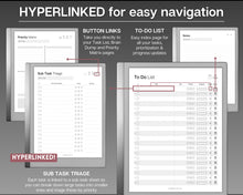Load image into Gallery viewer, Digital To Do List for the reMarkable tablet | 9 Hyperlinked Digital To Do Lists, Productivity Templates

