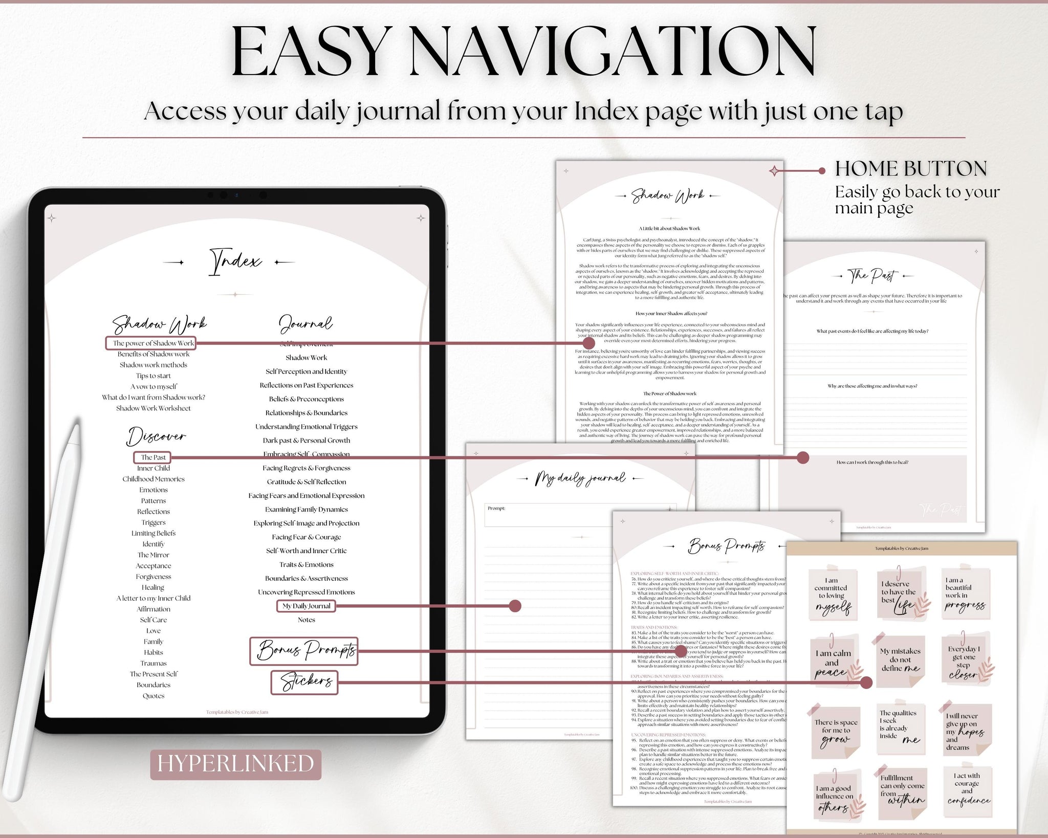 Shadow Work Digital Journal Guided Self-therapy Mental Health Prompts Inner  Child Emotional Healing iPad Tablet Goodnotes Journal 