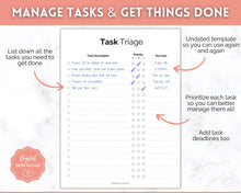 Load image into Gallery viewer, Task Triage: Prioritize and Organize with To-Do List, Brain Dump, and Task Tracker - Printable and Digital Planning Templates | Mono
