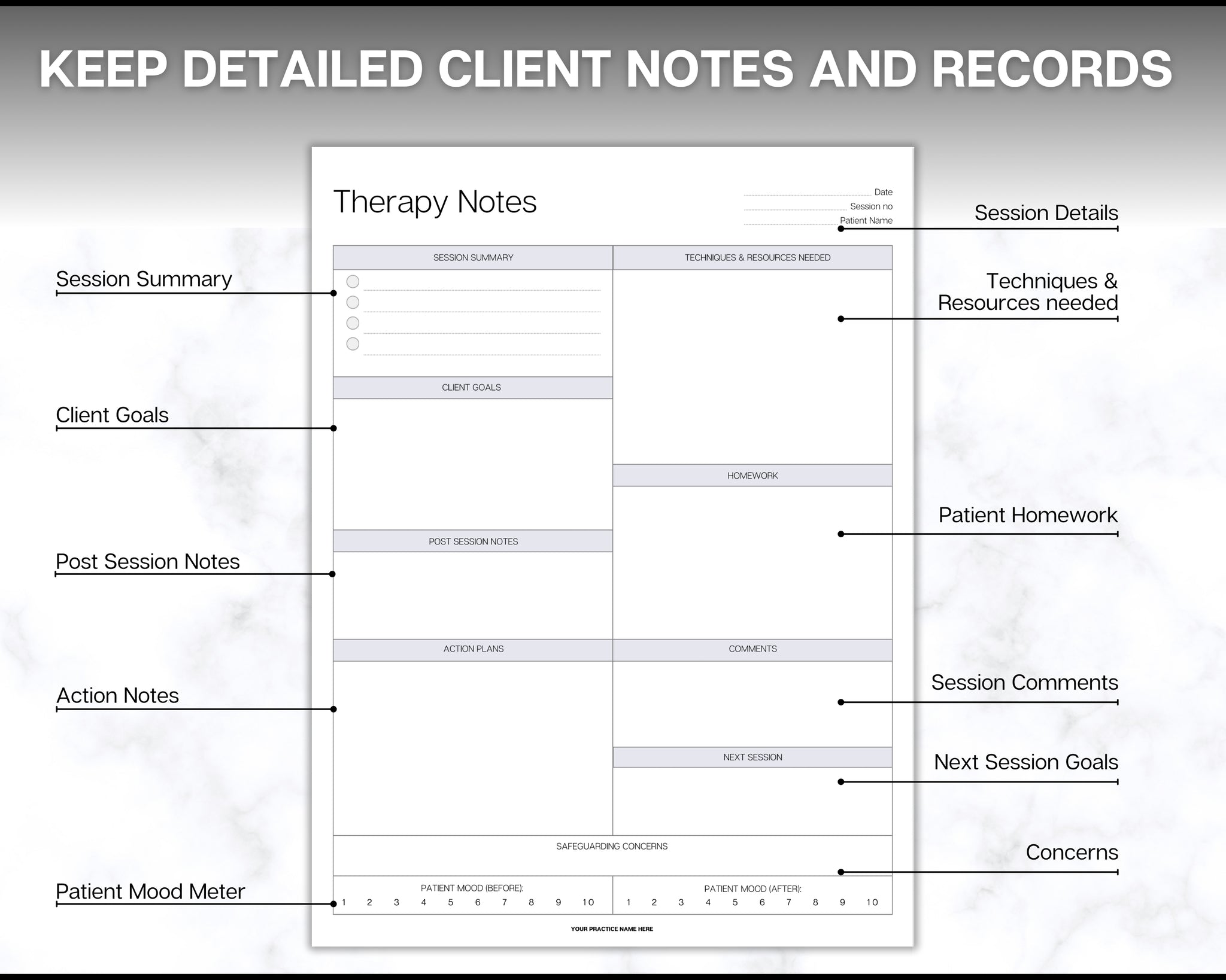 EDITABLE Therapist Note Templates | Everything you need for sessions!