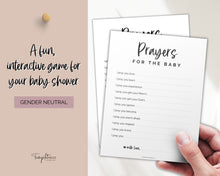Load image into Gallery viewer, Prayers for Baby Card, Baby Shower Well Wishes Card, Minimalist &amp; Modern, Dear baby card, Wishes for Baby Card, Baby Shower Game Activity
