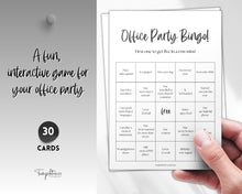 Load image into Gallery viewer, Office Bingo: Fun Icebreaker Game for Workplace, Retirement, and Get-to-Know-You Parties - Includes Human Bingo and Find the Guest Who
