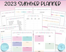 Load image into Gallery viewer, 2023 Summer Planner for Kids | Kids Summer Schedule, Activities, Printable Calendar &amp; Checklist Template | Mermaid

