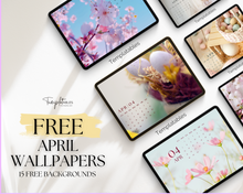 Load image into Gallery viewer, April 2024 Wallpapers for iPad - 15 FREE iPad Wallpapers
