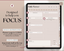 Load image into Gallery viewer, ADHD Digital Planner - Daily Planner for Neurodivergent Adults | Brain Dump Template, To Do List, Cleaning, Symptom Tracker for GoodNotes &amp; iPad | Boho Lux

