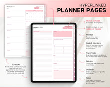 Load image into Gallery viewer, Pink 2024 Digital Planner | Includes PINK GoodNotes Planner, Daily Weekly, Monthly Planner, Undated Life Planner, Notability Planner &amp; iPad Planner!
