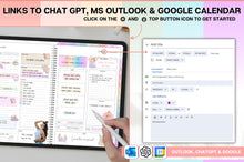 Load image into Gallery viewer, 2026 COLORFUL Digital Planner | GoodNotes Planner With Daily, Weekly &amp; Monthly Planner | SMART Integration with Apple Calendar, ChatGPT, Google &amp; more...
