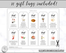 Load image into Gallery viewer, Marriage Milestone Wine Basket Tags | Printable Wine Bottle Gift Tag Labels for Newlyweds and Bridal Showers
