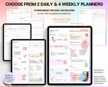 Load image into Gallery viewer, ALL ACCESS Digital Planners | 2026 Colorful Planner Bundle with Daily Weekly Planners | Includes Recipe, Notebook, Fitness, Goal, Budget &amp; Meal &amp; ADHD

