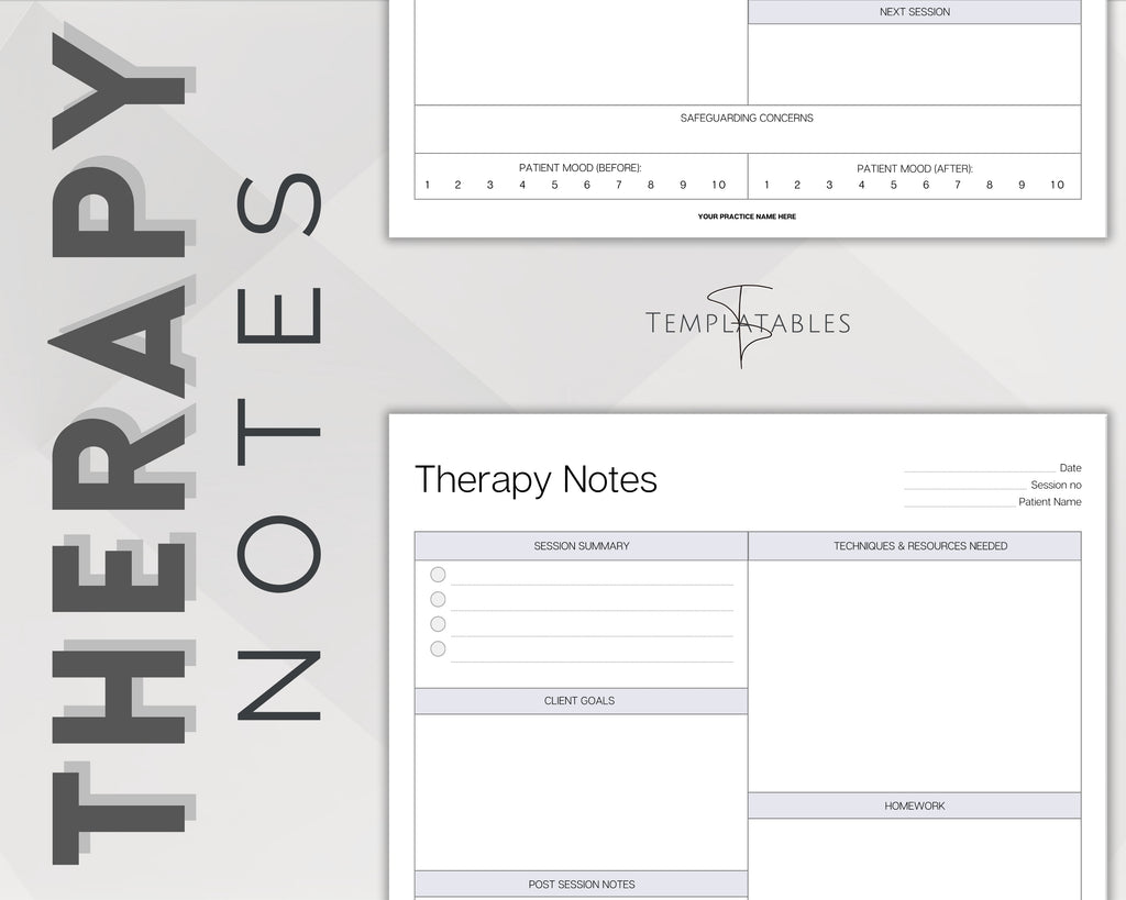 EDITABLE Therapist Note Templates | Everything you need for sessions!