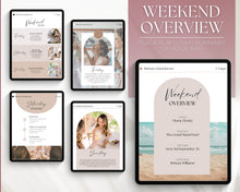 Load image into Gallery viewer, Bachelorette Itinerary Template | eBook Itinerary for Weekend Girls Trip away for hen party&#39;s &amp; bachelorettes!
