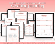 Load image into Gallery viewer, Digital Maid of Honor Planner | Matron of Honor Digital Planner, MOH Binder Book, Wedding Checklist, Bridal Shower, Bachelorette &amp; GoodNotes
