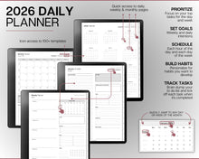 Load image into Gallery viewer, ALL ACCESS pack for Kindle Scribe | Template Bundle | 2026 Daily Planner, Digital To Do List, Meeting Minutes, Journal &amp; Notebook, Calendar &amp; Task List
