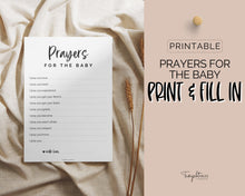 Load image into Gallery viewer, Prayers for Baby Card, Baby Shower Well Wishes Card, Minimalist &amp; Modern, Dear baby card, Wishes for Baby Card, Baby Shower Game Activity
