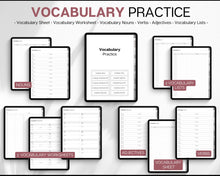 Load image into Gallery viewer, Language Learning Digital Planner | Study Korean, Japanese, Spanish, French &amp; English | Language Templates &amp; Student Workbook for GoodNotes &amp; iPad | Lux
