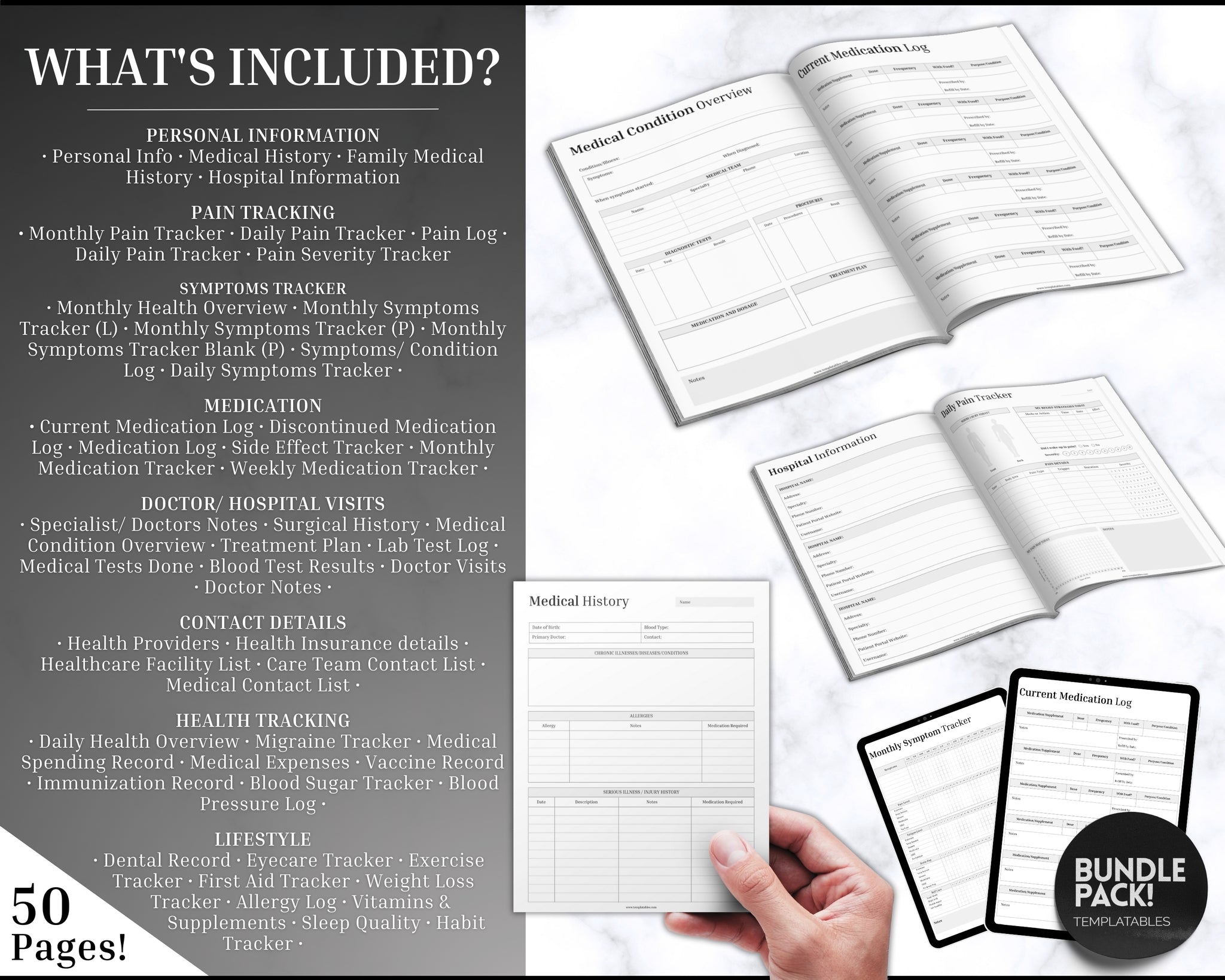 Medical Tracker Bundle | Everything you need for your Medical Planner!