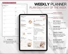 Load image into Gallery viewer, Undated Digital Planner | Daily, Weekly, Monthly Planner for iPad &amp; GoodNotes | Mono
