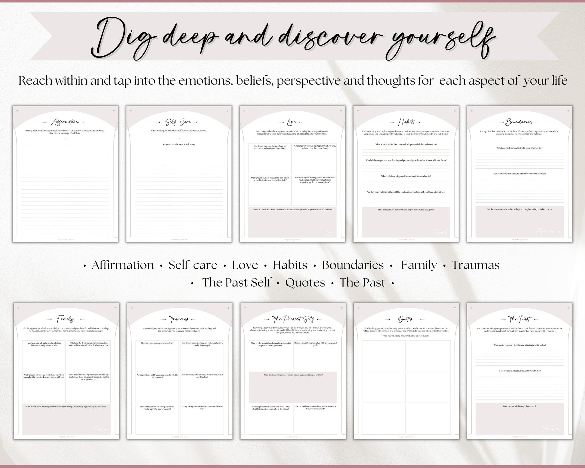 Shadow Work Journal Pages 100+ Shadow Work Printable Guided Journal!