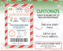 Load image into Gallery viewer, Editable Elf Shipping Label | North Pole Mail Sticker, Elf Arrival Kit, Santa Shipping Label, Delivery Stamp, Elf Mail &amp; Gift Label Sticker
