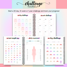 Load image into Gallery viewer, 12 Week Weight Loss Journal | Pounds Lost &amp; Body Measurements Tracker | A5 Pastel Rainbow
