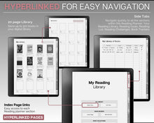 Load image into Gallery viewer, Digital Reading Journal | Templates made for the Kindle Scribe with Digital Reading Planner, Digital Book Journal, Reading Log, Book Tracker, Book Review
