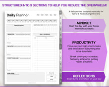 Load image into Gallery viewer, ADHD OneNote Digital Planner | OneNote Planner for Neurodivergent Adults. Comes with Brain Dump Templates, To Do Lists, Cleaning &amp; Daily Symptom Trackers | Perfect for One Note

