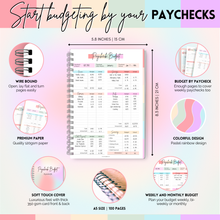 Load image into Gallery viewer, Paycheck Budget Planner | Undated Finance Journal for Weekly, Monthly Budgeting, Expense Tracking | A5
