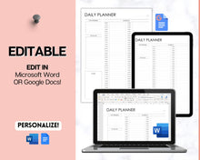 Load image into Gallery viewer, EDITABLE 15 Minute Planner | Includes 15 Minutes Daily Planner, 15 Minute Tracker, Half Hour, Hourly, Time Block Template &amp; Undated Appointment Tracker
