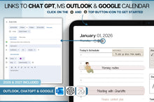 Load image into Gallery viewer, The 2 YEAR Digital Planner (2026 &amp; 2027) in soft BLUE. Daily Weekly, Monthly Planner &amp; Life Planner. Ideal for use on Goodnotes and iPad. Smart Apple Links
