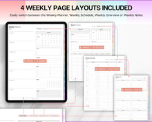 Load image into Gallery viewer, COLORFUL Weekly Digital Planner | 2024 Digital Planner, Life Planner &amp; Weekly Schedule | For iPad, GoodNotes &amp; Notability | Undated
