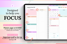 Load image into Gallery viewer, 2026 ADHD Daily Planner, COLORFUL GoodNotes Digital Planner for Neurodivergents, Brain Dump, iPad to do list, cleaning, Smart Apple Links (Copy)
