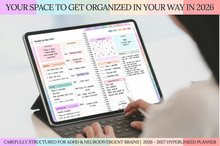 Load image into Gallery viewer, 2026 ADHD Daily Planner, COLORFUL GoodNotes Digital Planner for Neurodivergents, Brain Dump, iPad to do list, cleaning, Smart Apple Links (Copy)
