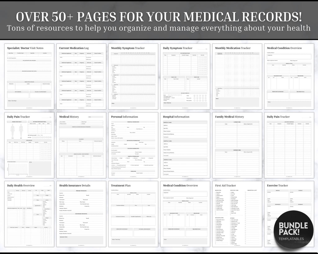 Medical Tracker Bundle | Everything you need for your Medical Planner!