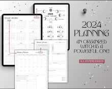 Load image into Gallery viewer, 2024 Digital Witch Planner | Includes Witch Journal, Moon Calendar, Tarot Journal, Spell Book, Grimoire &amp; Witchcraft | Perfect for GoodNotes &amp; iPad
