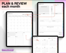 Load image into Gallery viewer, 2024 Colorful Monthly Planner | COLORFUL Hyperlinked Digital Calendar &amp; iPad Planner |  Monthly Schedule, Life Planner | For GoodNotes &amp; Notability
