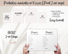 Load image into Gallery viewer, Prayers for Baby Card, Baby Shower Well Wishes Card, Minimalist &amp; Modern, Dear baby card, Wishes for Baby Card, Baby Shower Game Activity
