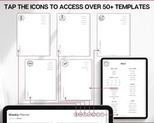 Load image into Gallery viewer, Undated Digital Planner | Daily, Weekly, Monthly Planner for iPad &amp; GoodNotes | Mono

