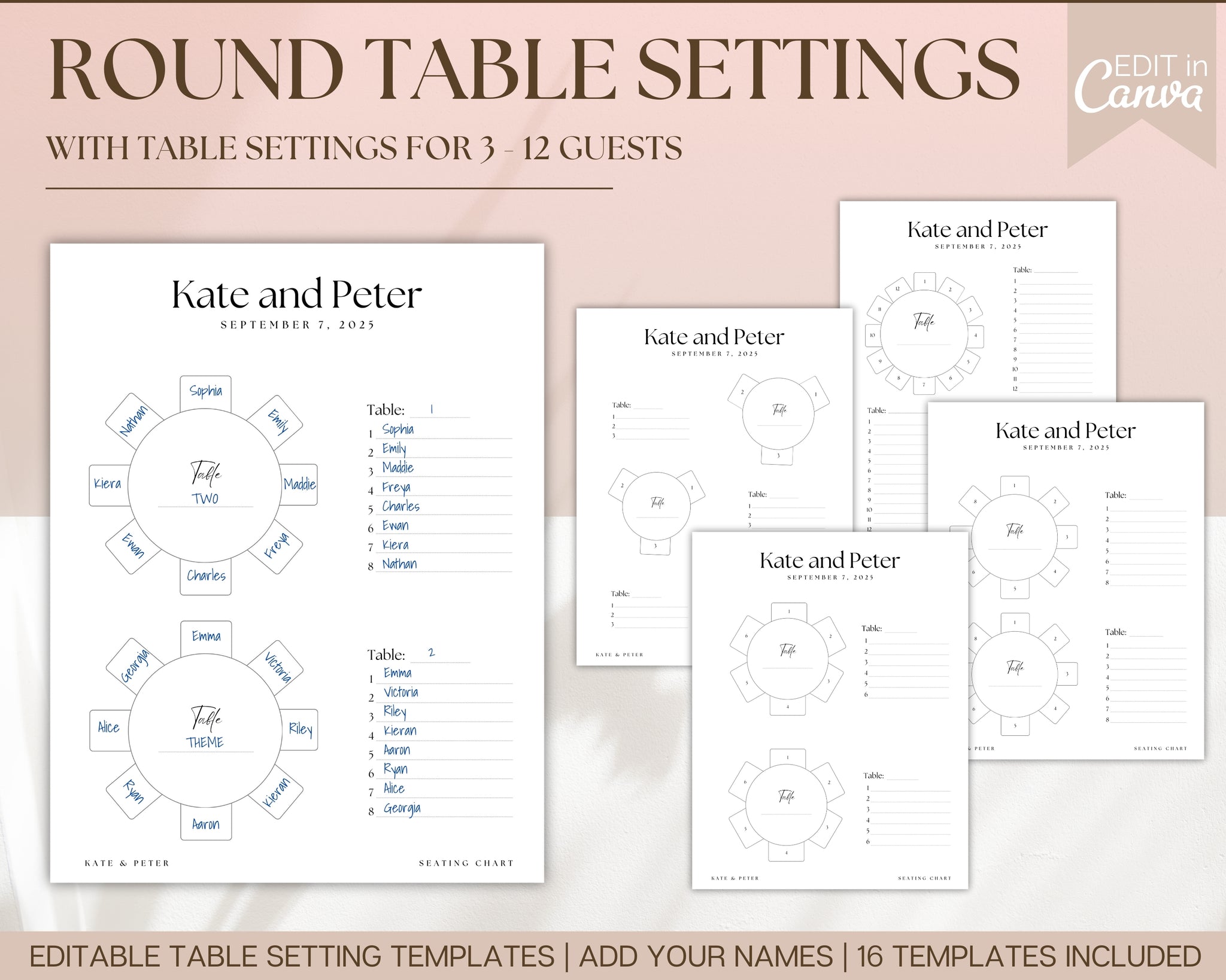 Table Seating Chart Diagram