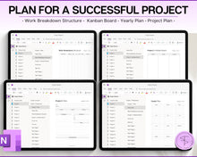 Load image into Gallery viewer, OneNote Project Planner! Includes Project Tracker, Project Management, Digital Planner, Work Schedule, Business, One Note Template, Gantt &amp; Plan
