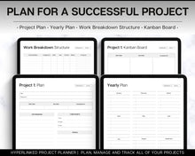 Load image into Gallery viewer, Digital Project Planner | Digital Project Tracker Management Tool Includes Gantt Charts
