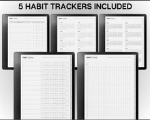 Load image into Gallery viewer, Kindle Scribe Digital Habit Tracker | Digital Planner with Daily, Monthly &amp; Yearly Habit Tracker | Simple Goal Tracker &amp; Routine Tracker Templates
