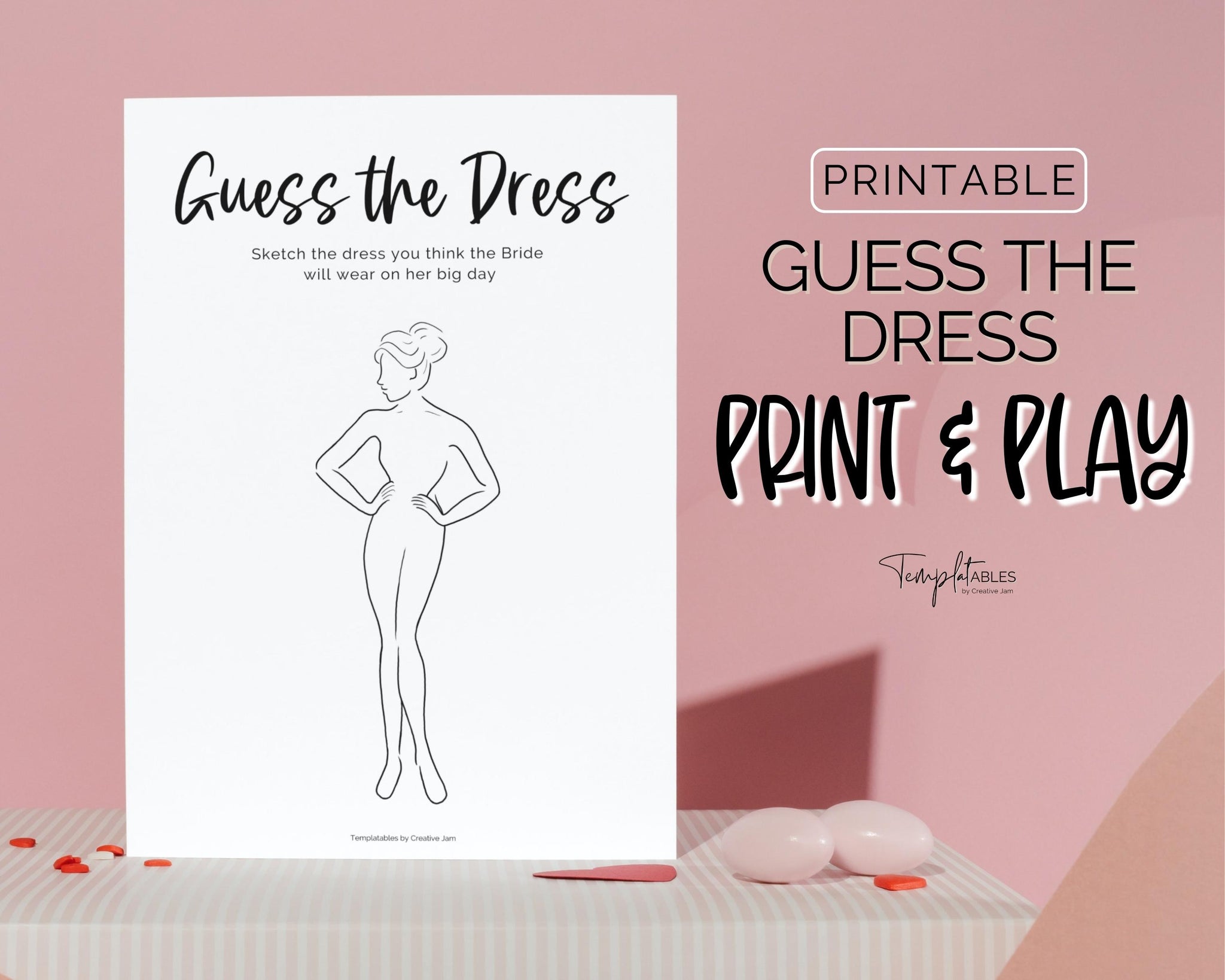 'Guess the Dress' Bridal Shower Game Printable