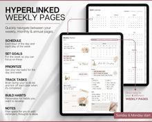 Load image into Gallery viewer, 2024 WEEKLY Digital Planner | Digital Life Planner &amp; Weekly Schedule Undated | Perfect for iPad, GoodNotes &amp; Notability
