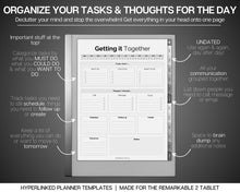 Load image into Gallery viewer, reMarkable 2 Brain Dump Planner | Digital To Do List Printable &amp; ADHD Daily Productivity Planner
