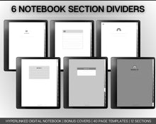 Load image into Gallery viewer, Digital Notebook made for Kindle Scribe| With over 40+ Page Templates for your Kindle Scribe | Hyperlinked Note Taking Templates including Cornell, Lined, Dotted, Grid &amp; Bonus Covers
