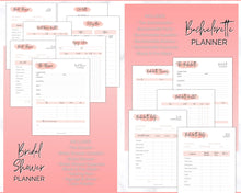 Load image into Gallery viewer, 50pg Maid of Honor Planner Bundle - Matron of Honor Wedding Planner | To Do List for Bridal Showers &amp; Bachelorette | Pink Watercolor
